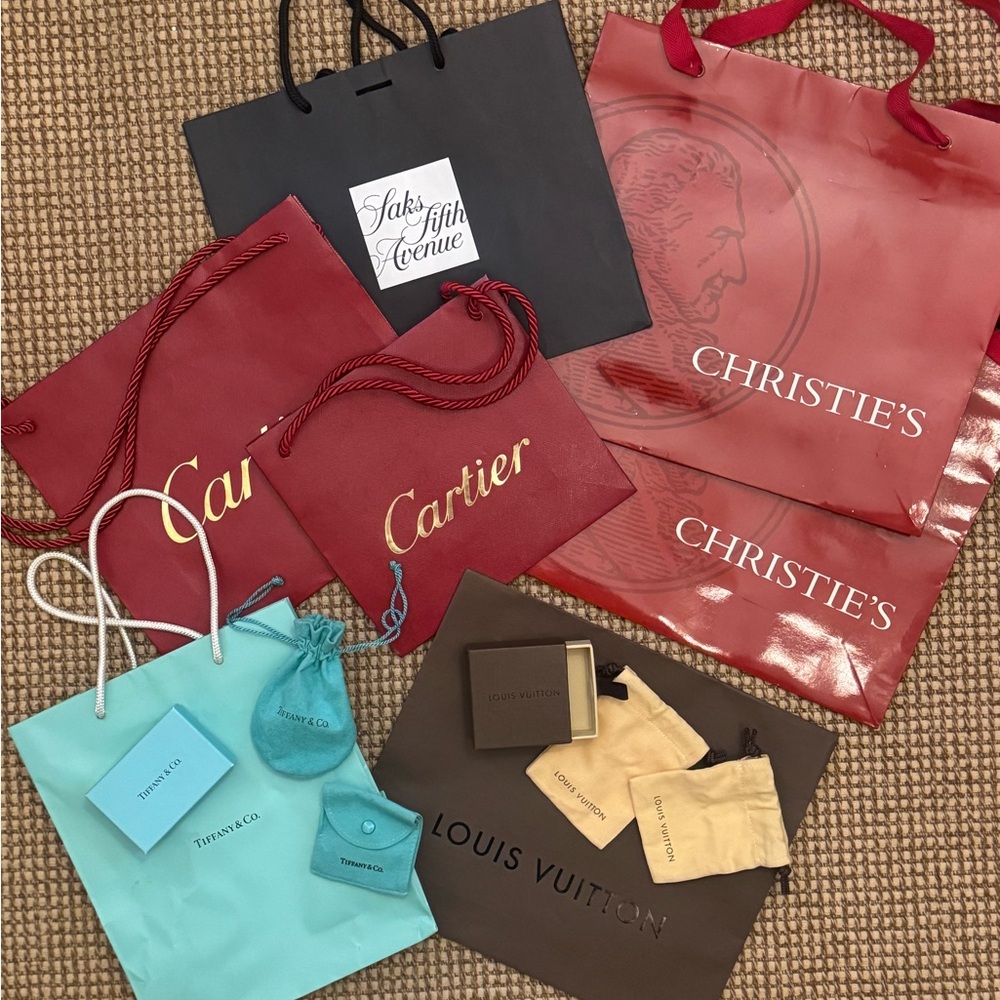 LUXURY GIFT BAGS & BOXES : Louis Vuitton * Tiffany's * Cartier